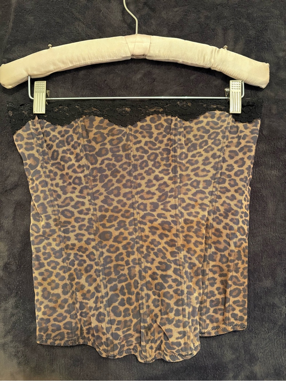 Victoria's Secret Leopard Print Lace-Up Corset